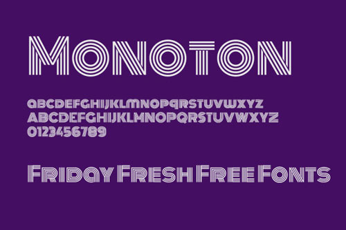 Monoton 线条英文字体