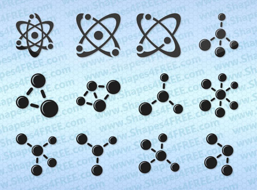 12款原子和分子Photoshop的形状