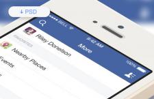 facebook ios7端上的菜单界面