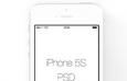 白色iPhone5S手机模型，PSD矢量素材