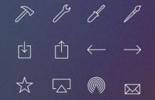 80枚IOS7线性图标，AI源文件