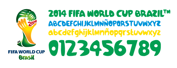 2014巴西世界杯LOGO英文字体