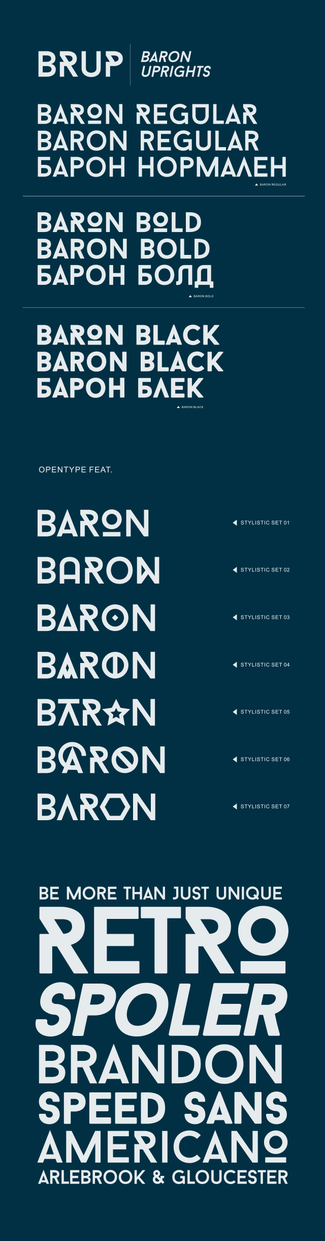 baron 个性英文字体