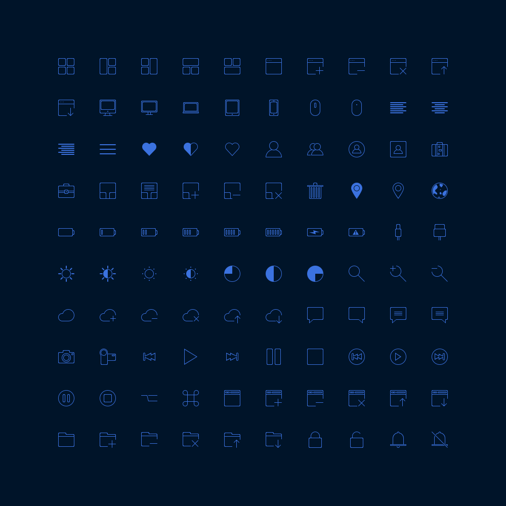 100ö 1px����ͼ�꣬PSD AIԴ�ļ�