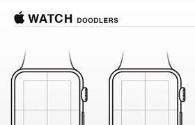 Apple Watch 线框图，AI源文件