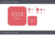 Apple IOS5,6,7,8图标规范PSD模板