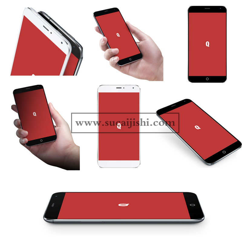 魅族MEIZU MX4多角度手机展示PSD模板