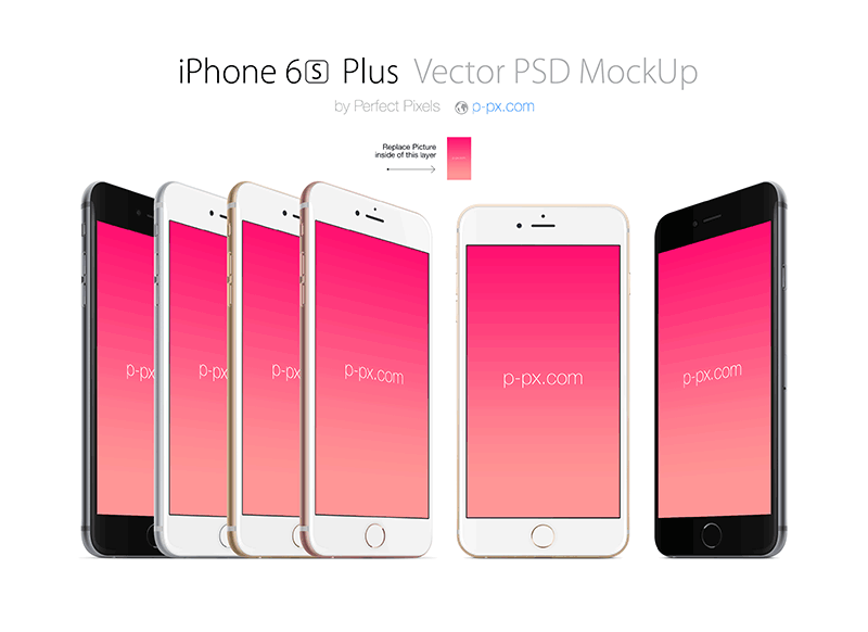 iPhone 6S手机模板，AI PSD源文件