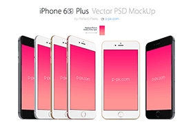 iPhone 6S手机模板，AI PSD源文件