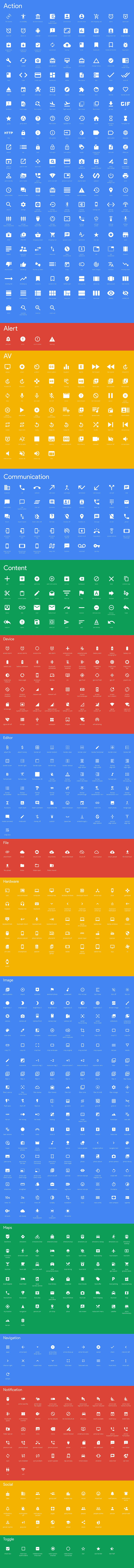 Material Design 矢量图标，AI源文件