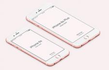 iPhone 6S 玫瑰金多视角展示，PSD源文件