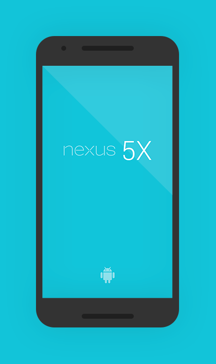 Nexus 5X 谷歌手机模型，PSD源文件