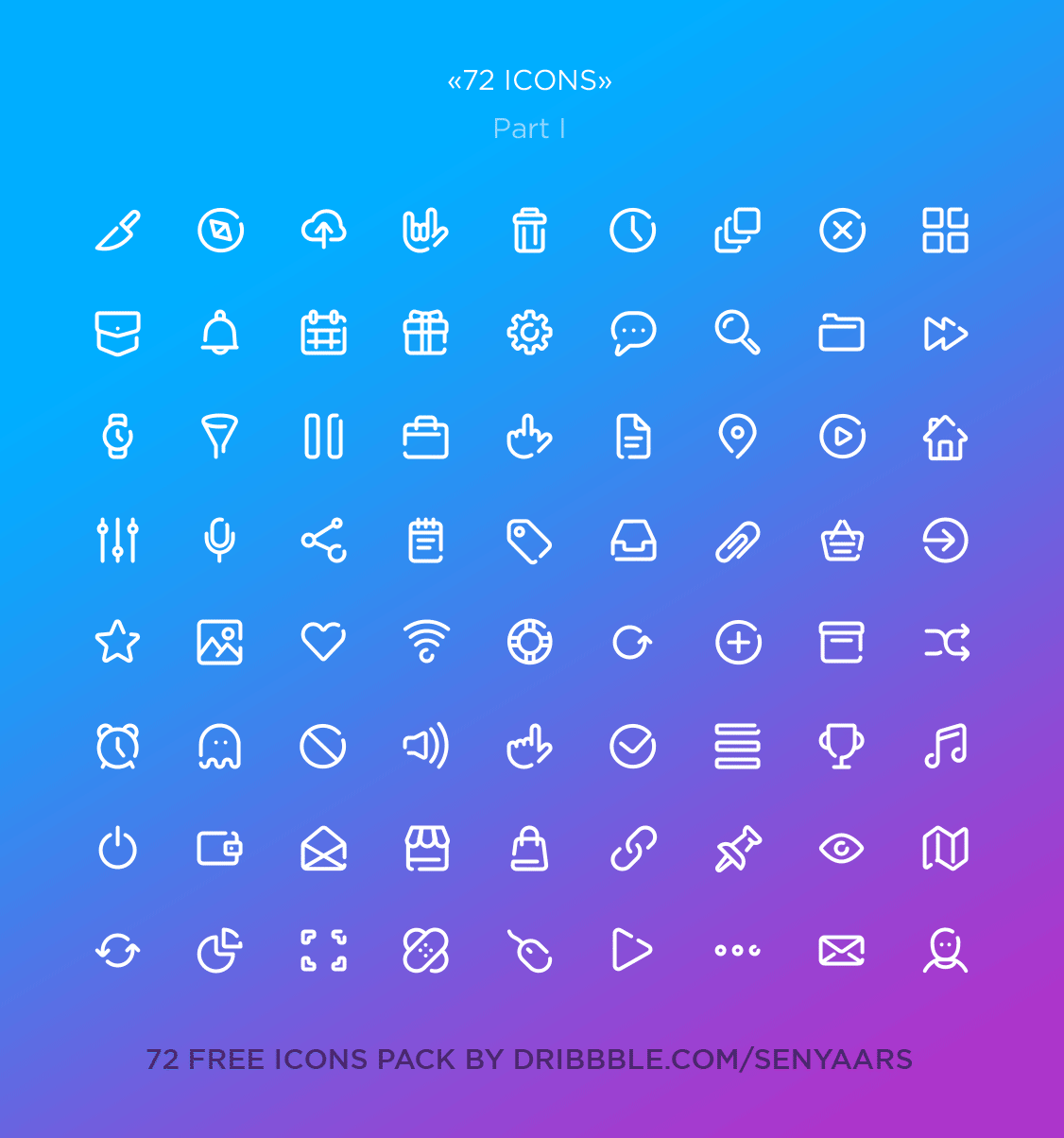 72枚线性图标，AI PSD sketch格式