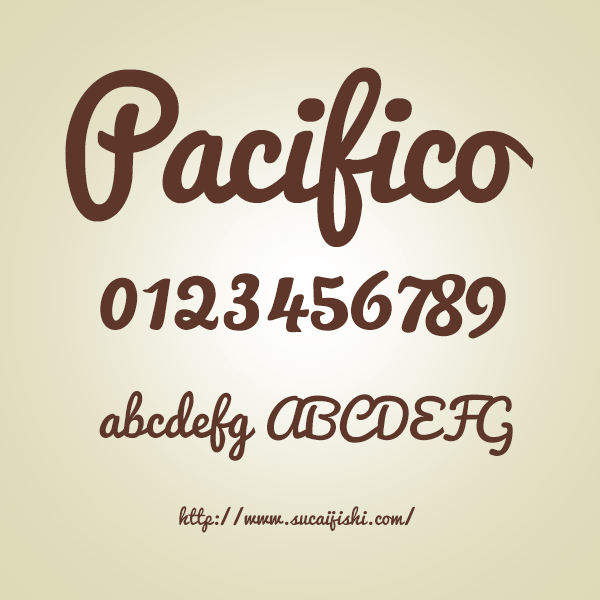 手写英文字体 pacifico