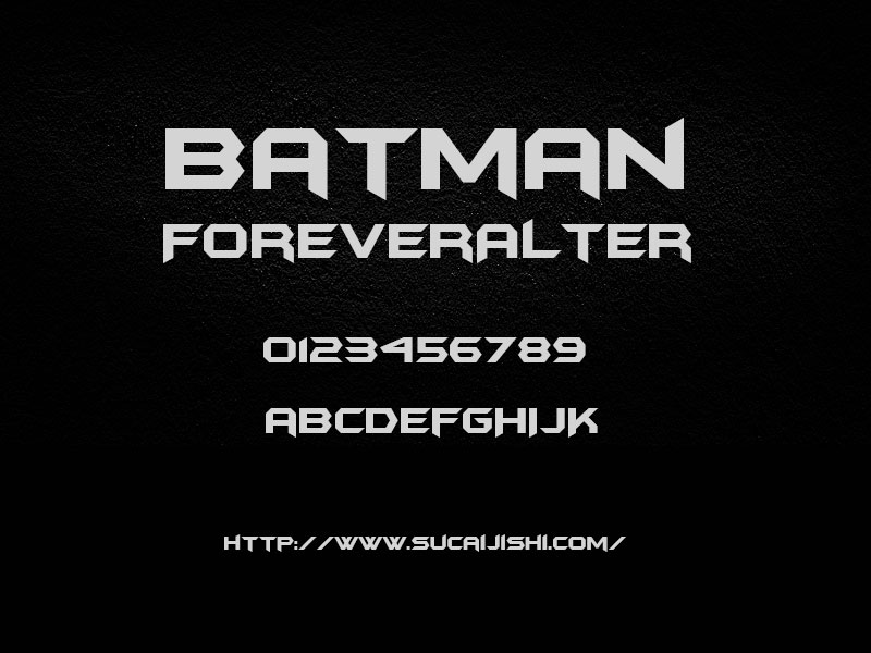蝙蝠侠海报字体 BatmanForeverAlternate