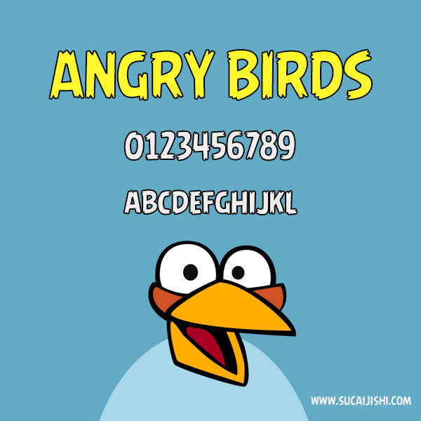 愤怒的小鸟 Angry birds 英文字体下载