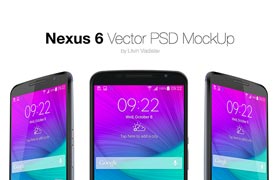 Nexus 6 多角度手机模型，PSD源文件