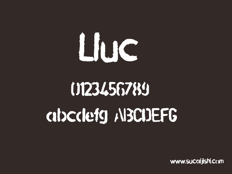 Lluc 英文字体