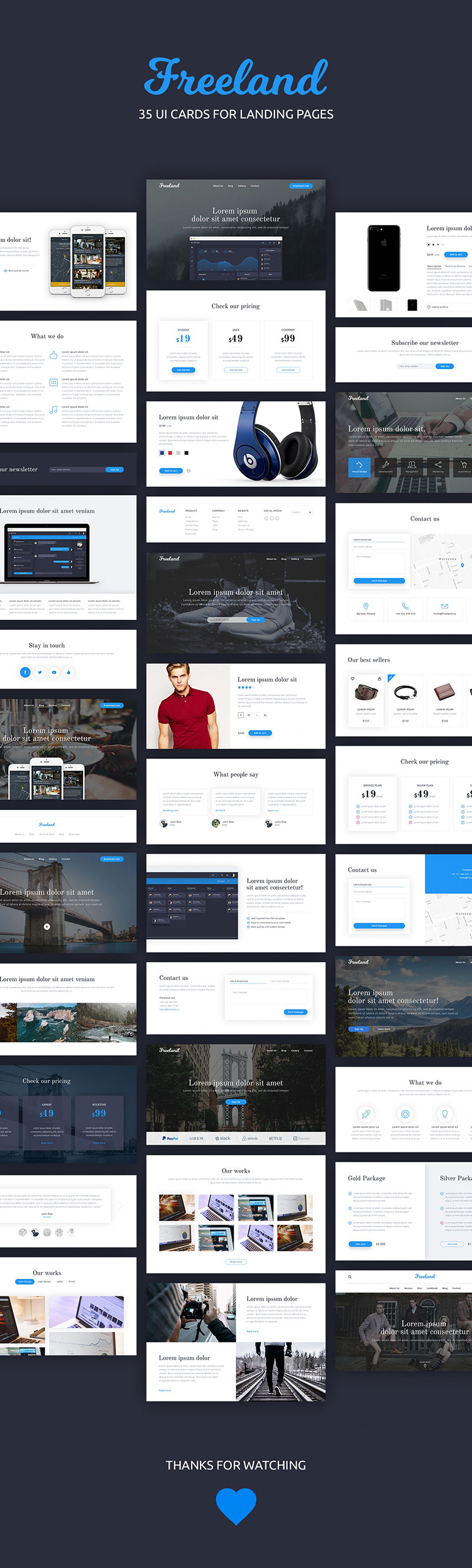 35����ҳUI��Ƭģ�棬PSDԴ�ļ�