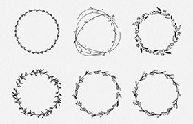 24款可爱的手绘矢量花环，AI源文件