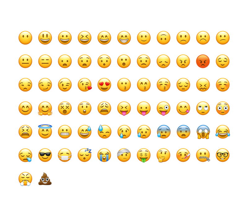 68枚矢量表情Emoji，PSD源文件