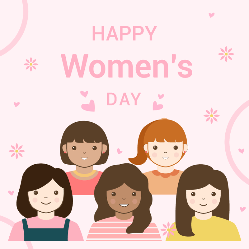 4张女王节矢量素材，AI源文件