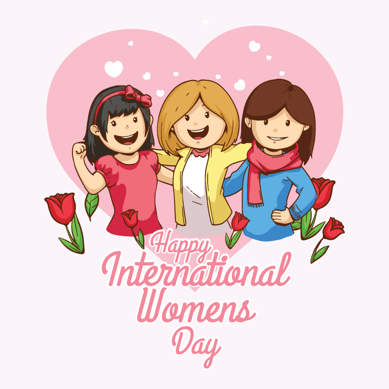 4张女王节矢量素材，AI源文件