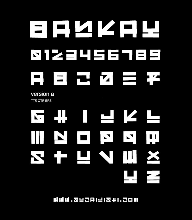 Bankay 日式风格英文字体