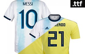 阿根廷和哥伦比亚 2019-2020 球衣字体下载