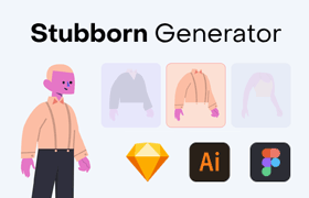 Stubborn：扁平插画矢量资源库，免费可商用