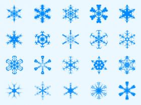 20种不同形状雪花笔刷