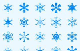 20种不同形状雪花笔刷