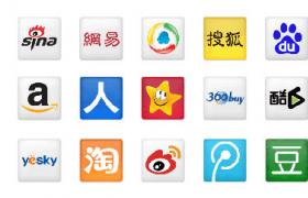 各大知名网站Logo图标素材，PSD格式