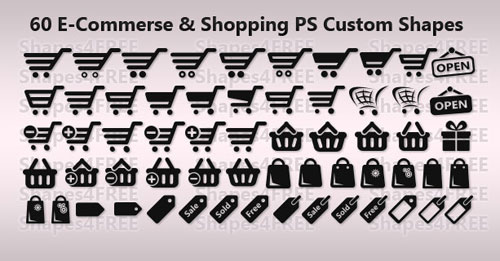 60款购物相关的PS形状