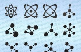 12款原子和分子Photoshop的形状
