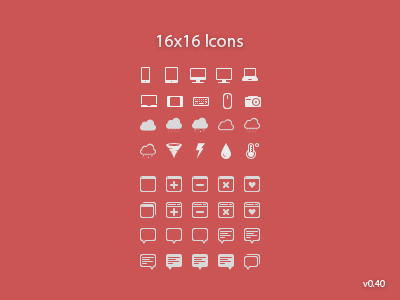 40öϸ16X16Сͼ꣬PSDʸֲ