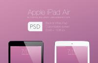 ipad air黑色、白色模型，矢量PSD分层