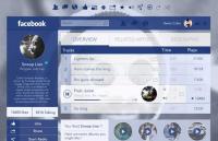 facebook音乐播放器，PSD矢量分层