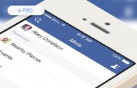 facebook ios7端上的菜单界面