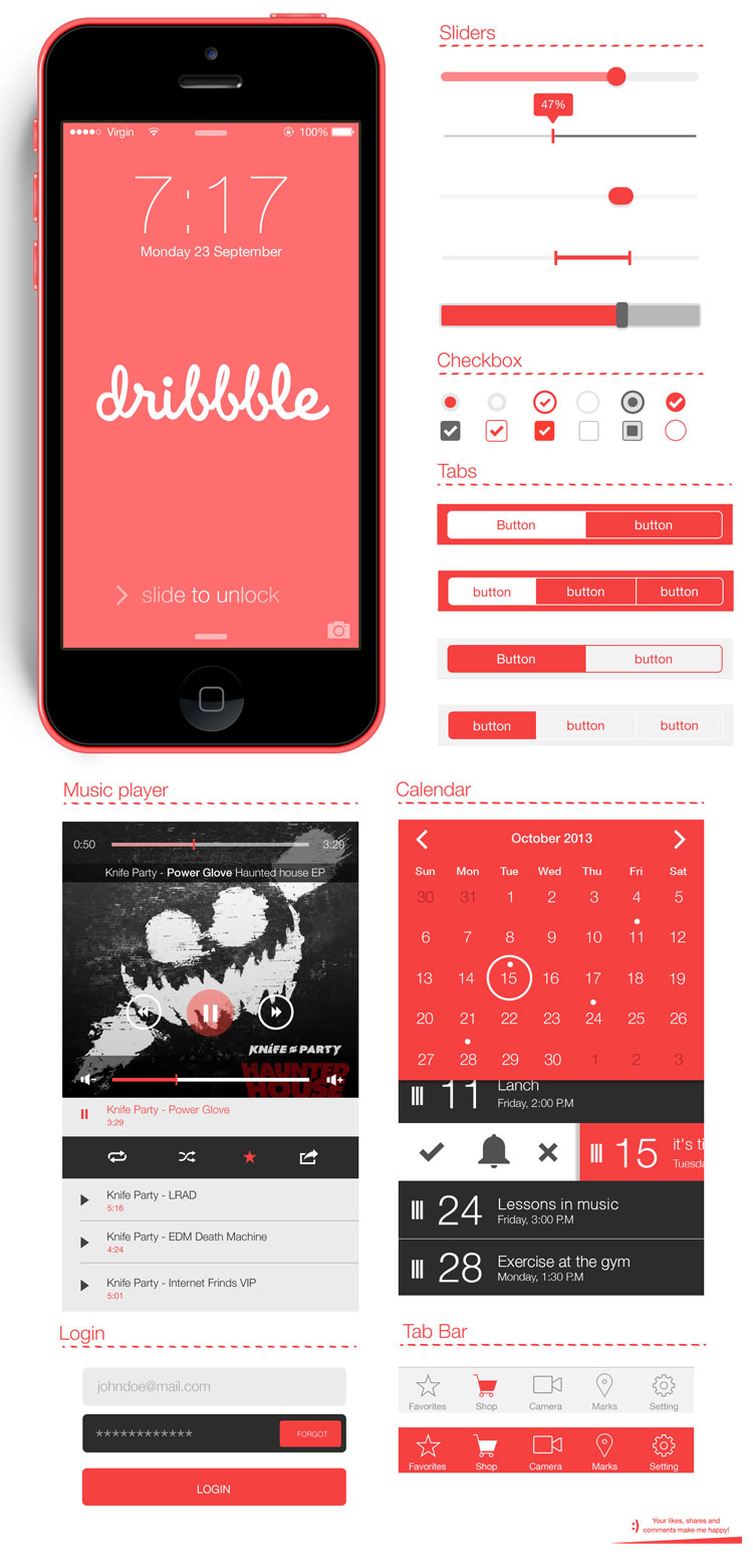 IOS��ɫ���UI�������PSDʸ���ֲ�