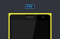诺基亚LUMIA 1020 扁平化版，PSD矢量素材