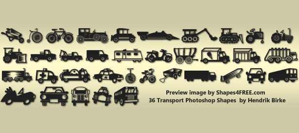 运输车辆，Photoshop形状