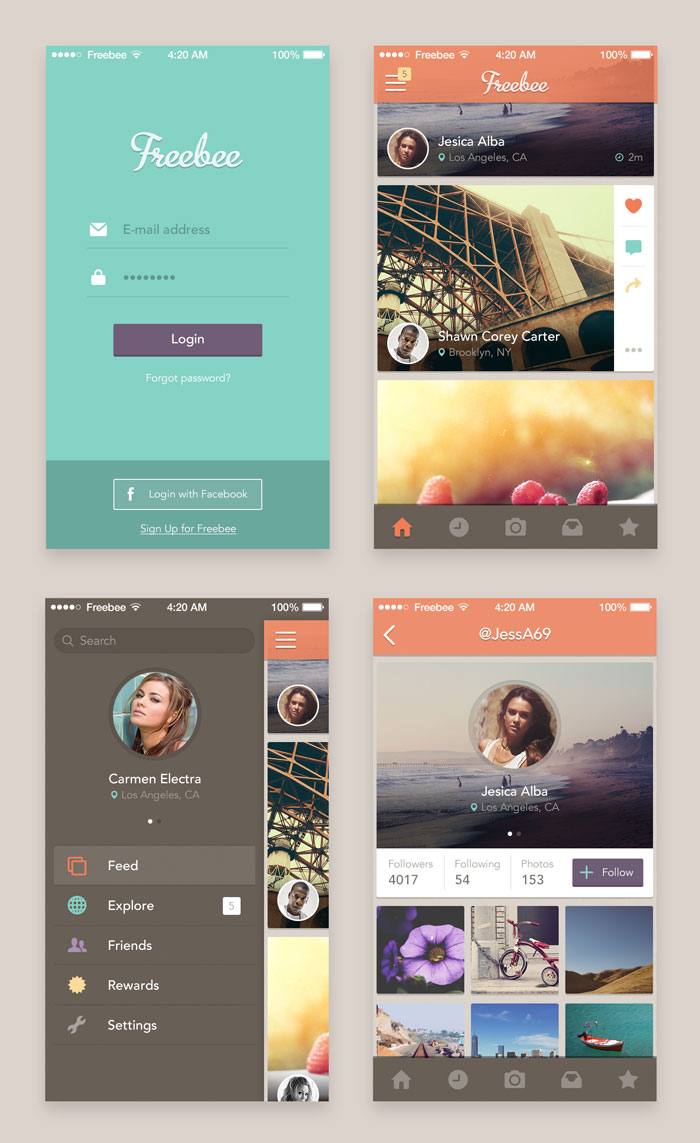 Freebee APP�������棬PSDʸ���ز�