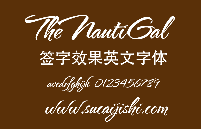 TheNautiGal 签字效果英文字体