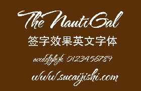 TheNautiGal 签字效果英文字体