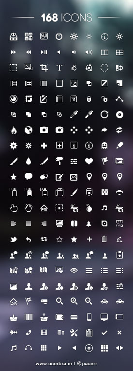 168枚像素小图标，PSD源文件