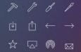 80枚IOS7线性图标，AI源文件