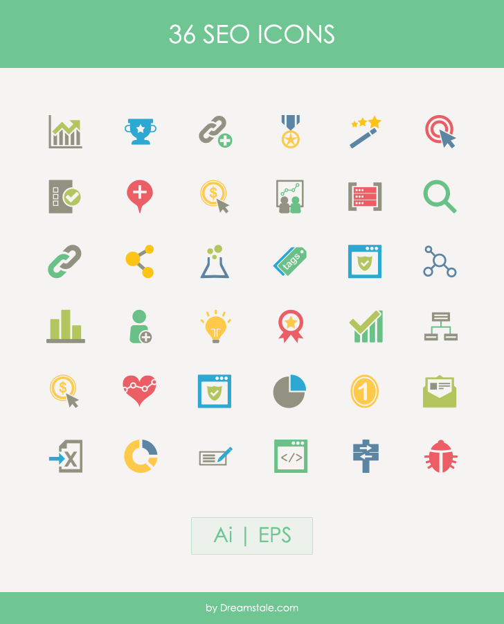 36öSEO���ͼ�꣬AI PNGԴ�ļ�