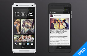 HTC One 手机模型，PSD源文件