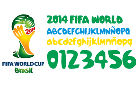 2014巴西世界杯LOGO英文字体